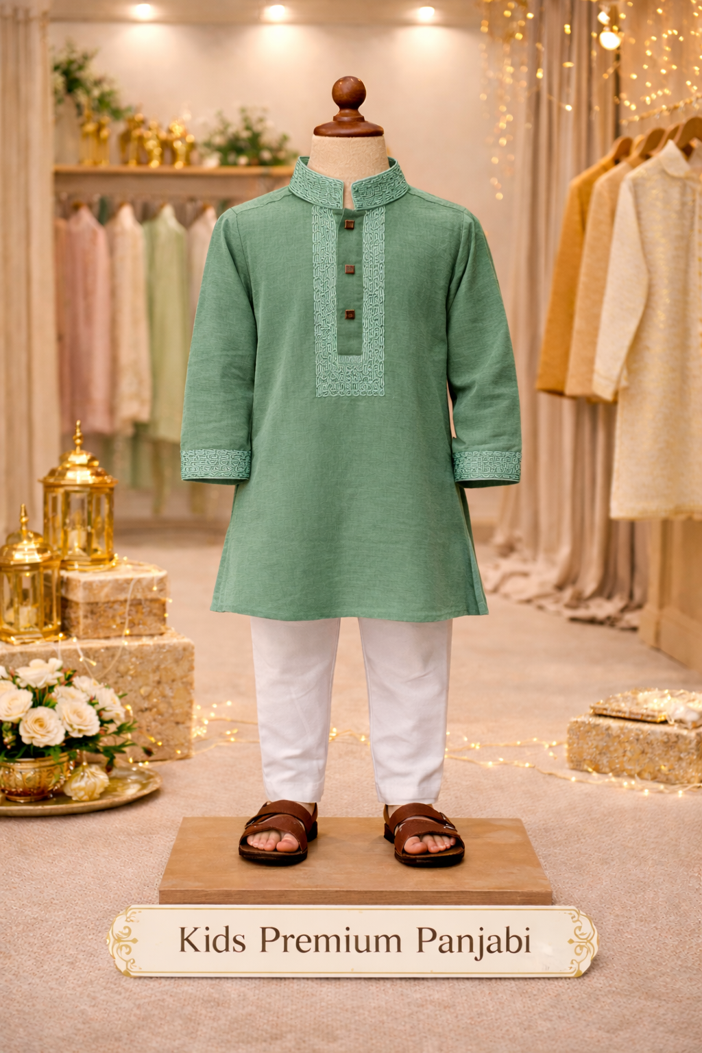 Kids Premium Panjabi Set with Paijama - Image 4