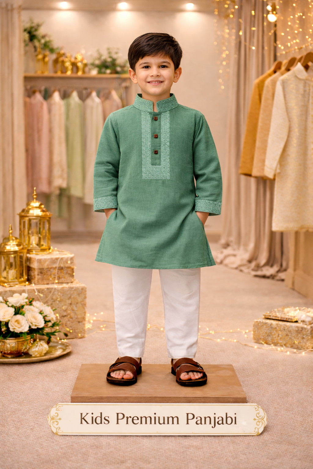 Kids Premium Panjabi Set with Paijama - Image 3