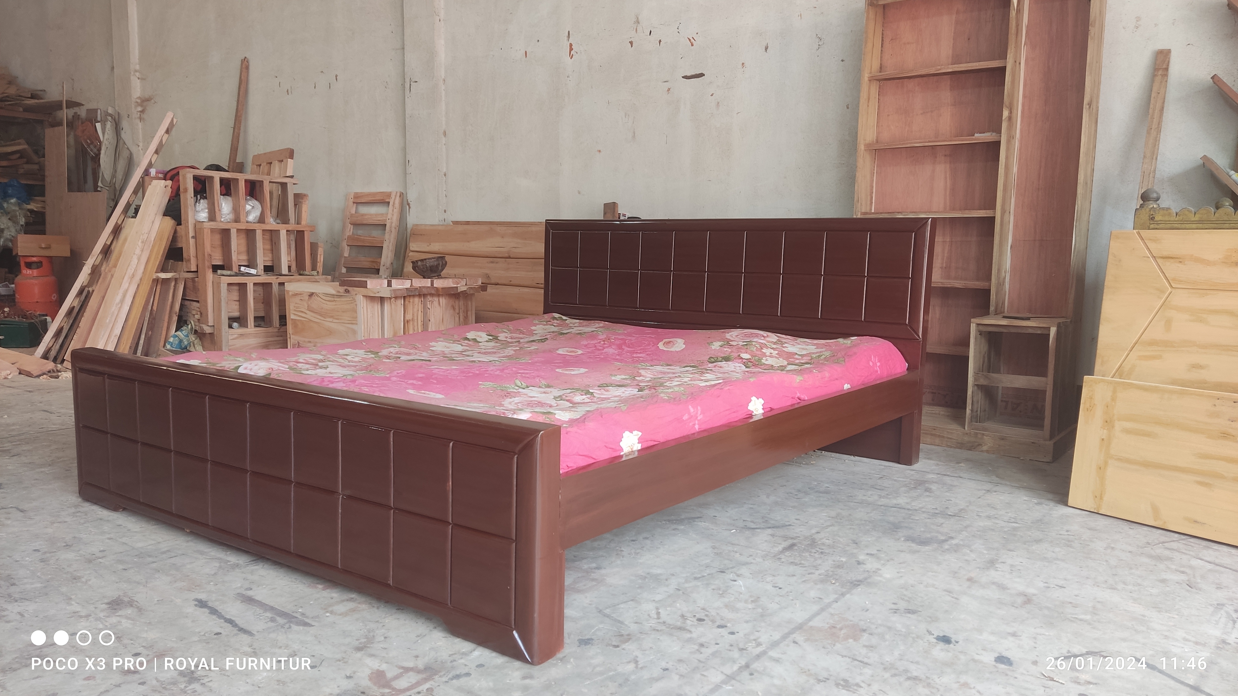 Premium Wooden Sami Box Bed Heavy Structure with Smooth Finish WCF-Code-BD-611_img_0