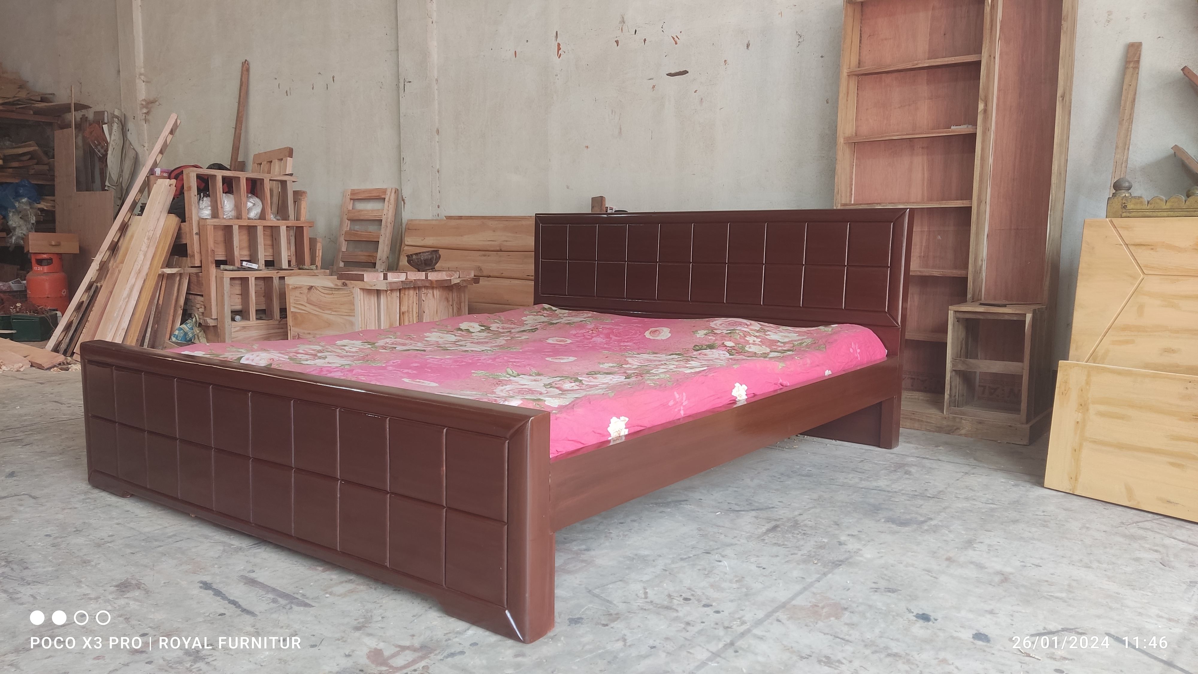 Premium Wooden Sami Box Bed Heavy Structure with Smooth Finish WCF-Code-BD-611_img_2