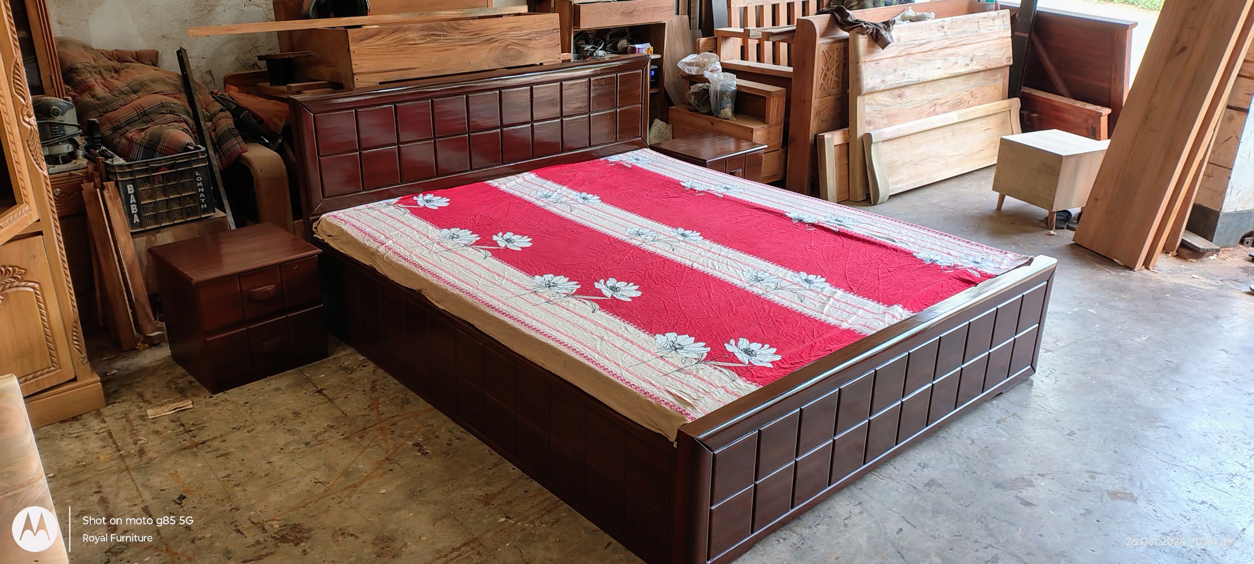 Luxury Wooden Box Bed with Panel Design | Modern Storage Bed | WCF-Code-BD-611-2_img_3