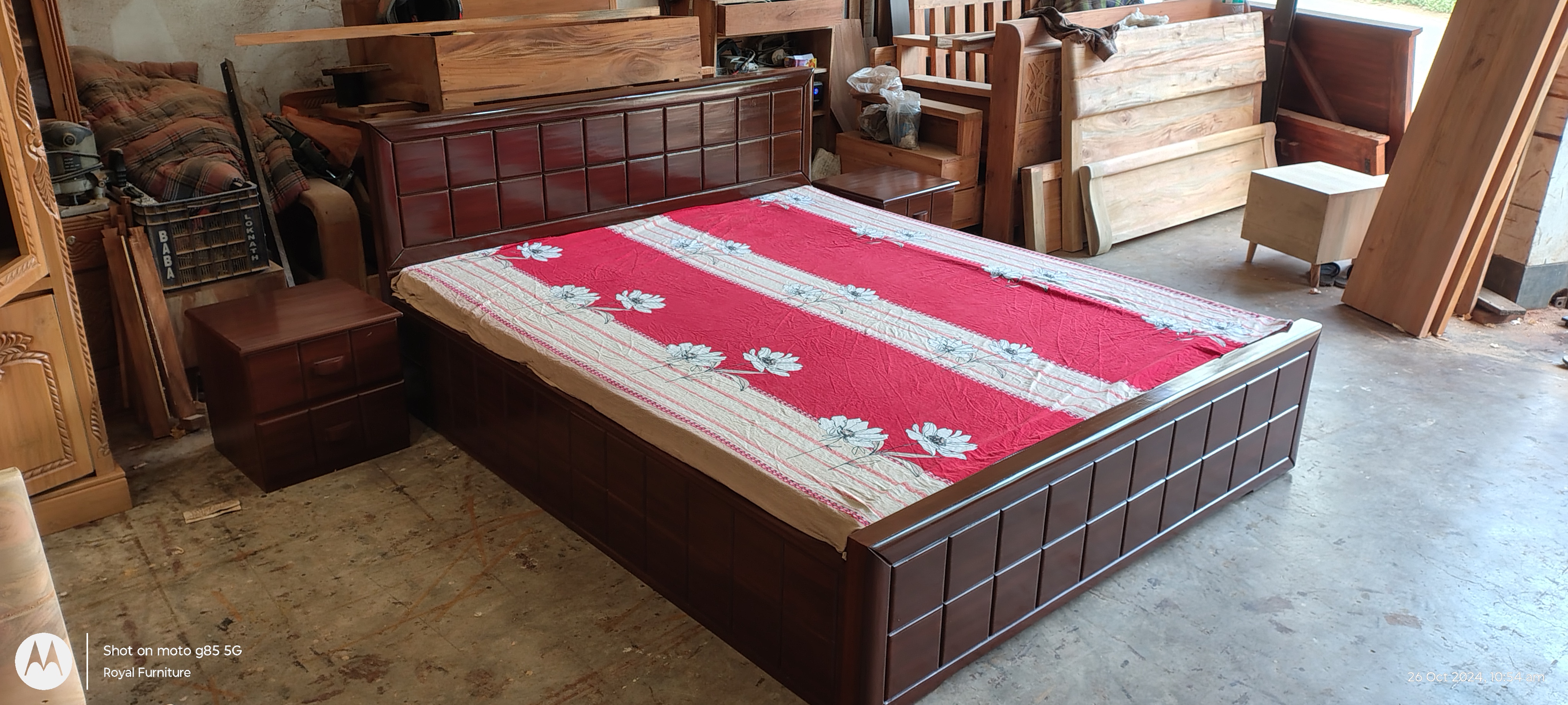 Full Box Wooden Bed | Solid Wood Bed Design | WCF-Code-BD-611-2_img_4