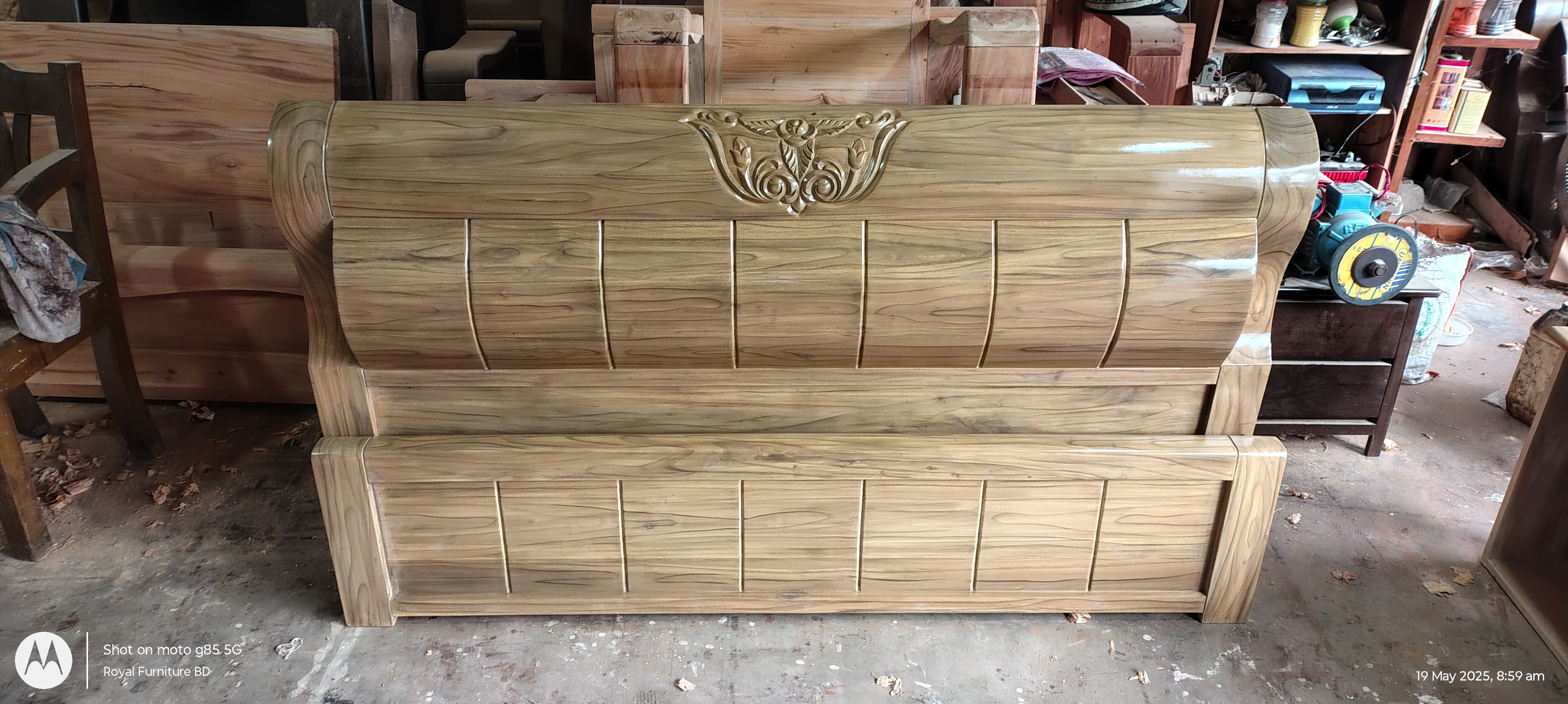 Solid Mahogany Full Box Bed | WCF-Code-BD-540_img_3