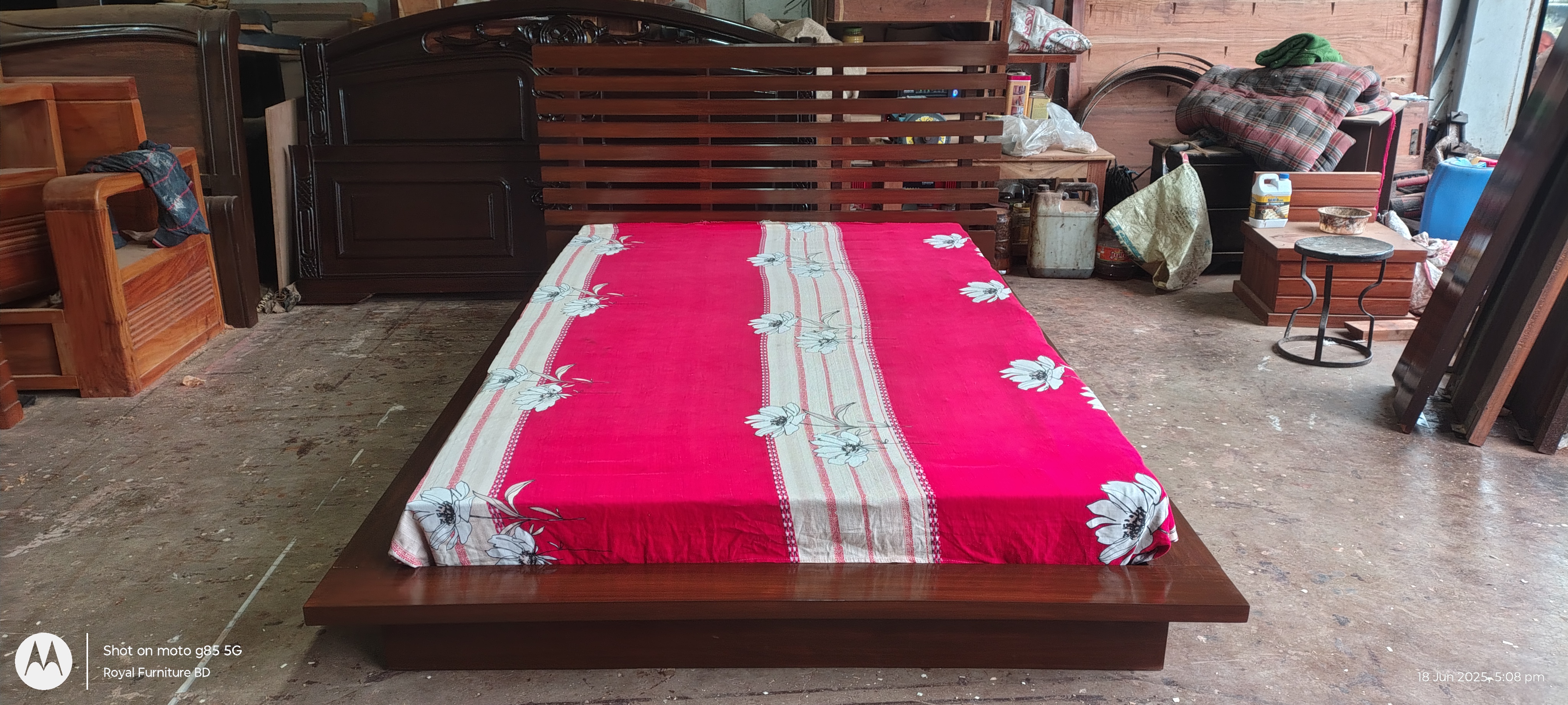 Modern Wooden Bed | Solid Wood Bed Design | WCF-Code-BD-406_img_1