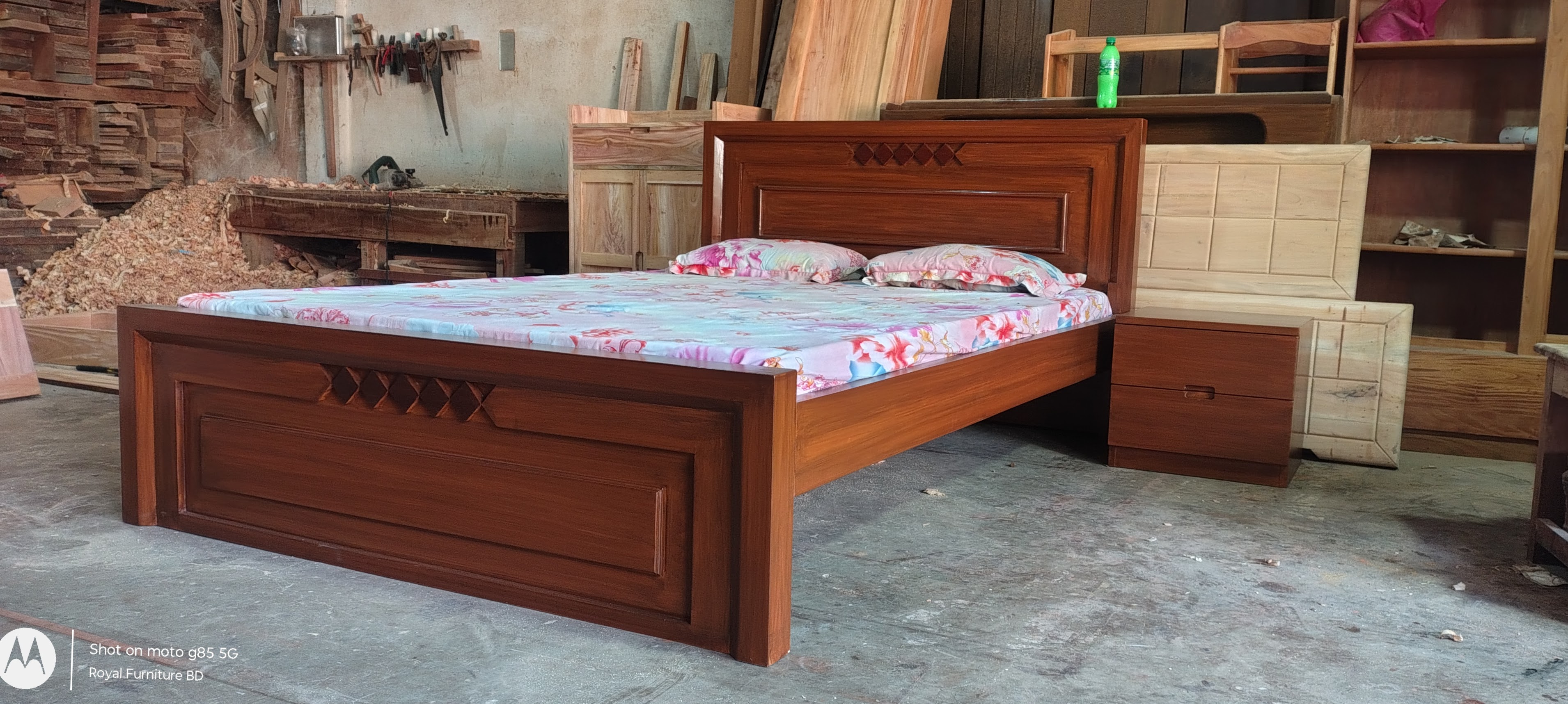 Sami Box Wooden Bed – Solid Wood Bed | WCF-Code-BD-614_img_3