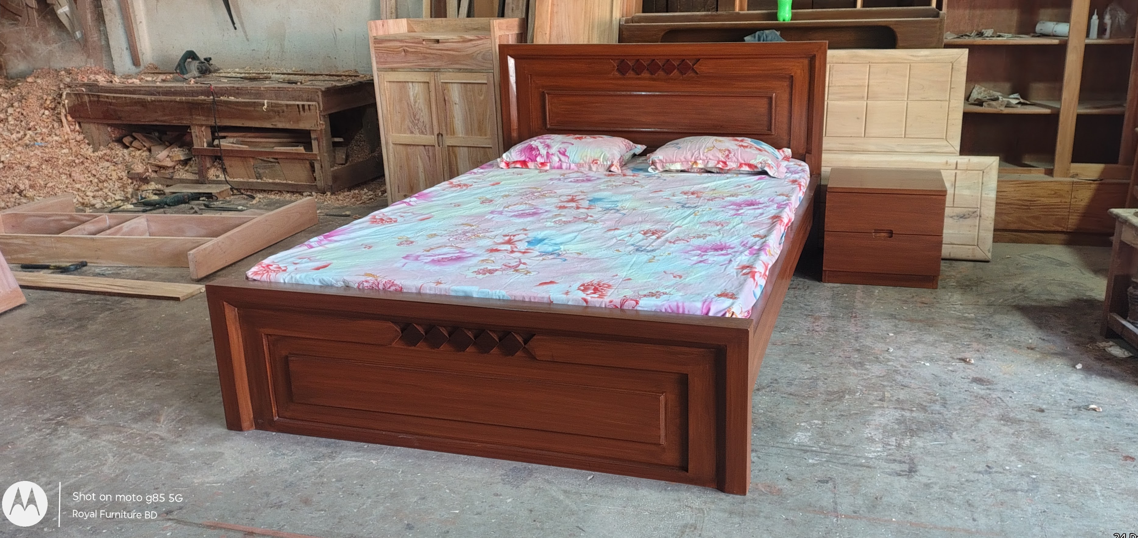 Sami Box Wooden Bed – Solid Wood Bed | WCF-Code-BD-614_img_1