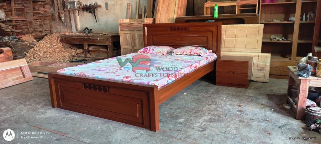 Sami Box Wooden Bed – Solid Wood Bed | WCF-Code-BD-614_img_0