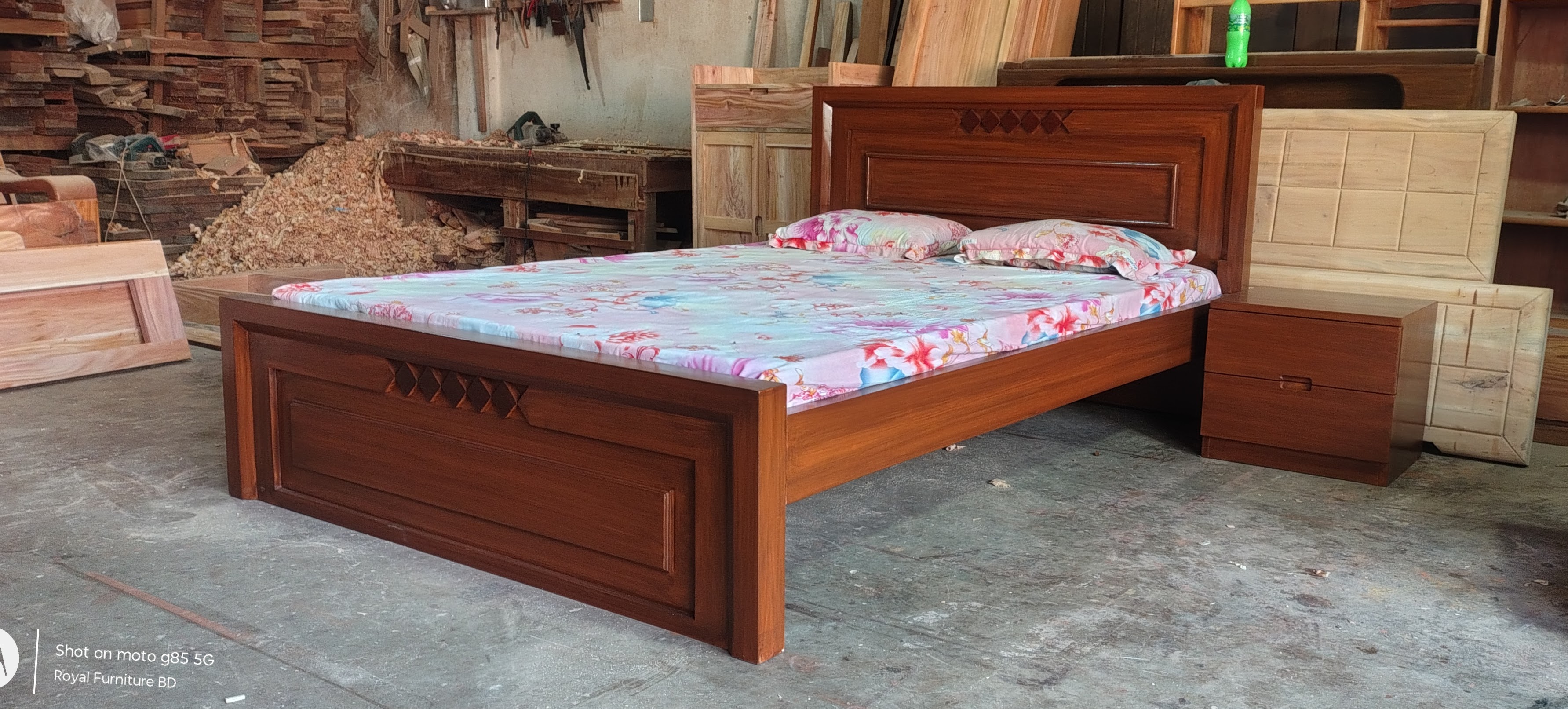 Sami Box Wooden Bed – Solid Wood Bed | WCF-Code-BD-614_img_2