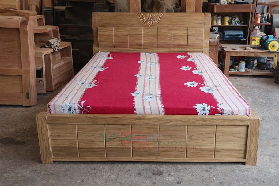 Solid Mahogany Full Box Bed | WCF-Code-BD-540_img_0