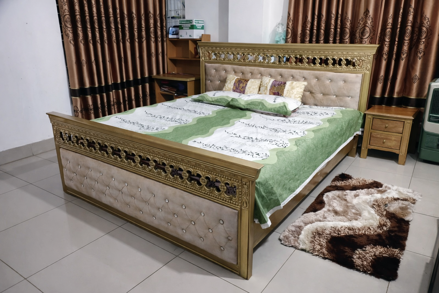 Luxury Royal Wooden Bed – WCF-Code-BD-590