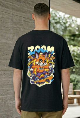 Cool Skateboard Cat Graphic T-Shirt_img_0