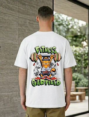 Fitness Garfield Graphic Printed T-Shirt_img_0