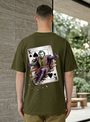 Joker King Card Graphic Printed T-Shirt_img_3