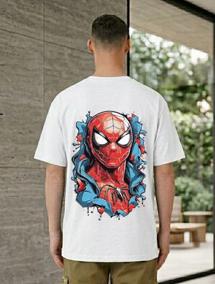 Spider Hero Graphic Back Print T-Shirt_img_0