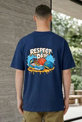 Respect The Drip Graphic Back Print T-Shirt_img_2