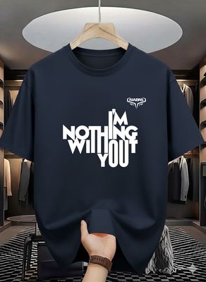 Modern Typography Casual Drop Shoulder T-Shirt_img_3