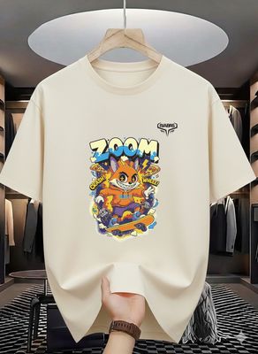 Zoom Skateboarding Cartoon Graphic T-Shirt_img_1
