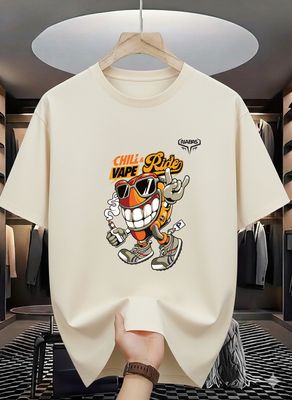 Chill Ride Street Cartoon Graphic T-Shirt_img_1