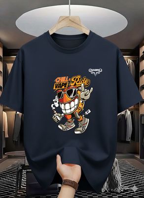 Chill Ride Street Cartoon Graphic T-Shirt_img_2