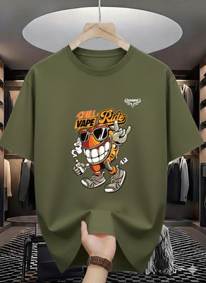 Chill Ride Street Cartoon Graphic T-Shirt_img_4