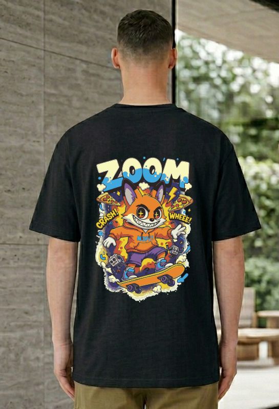 Cool Skateboard Cat Graphic T-Shirt