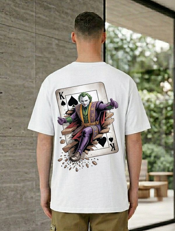 Joker King Card Graphic Printed T-Shirt
