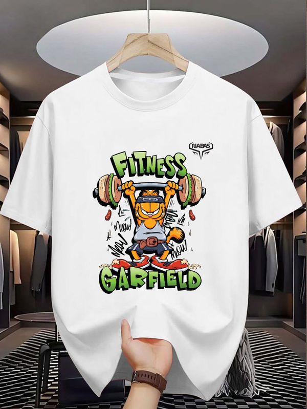 Garfield Gym Workout Cartoon T-Shirt