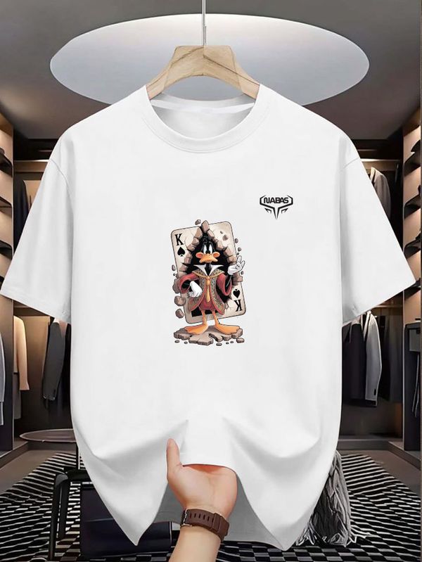 Daffy Duck King Card Graphic T-Shirt
