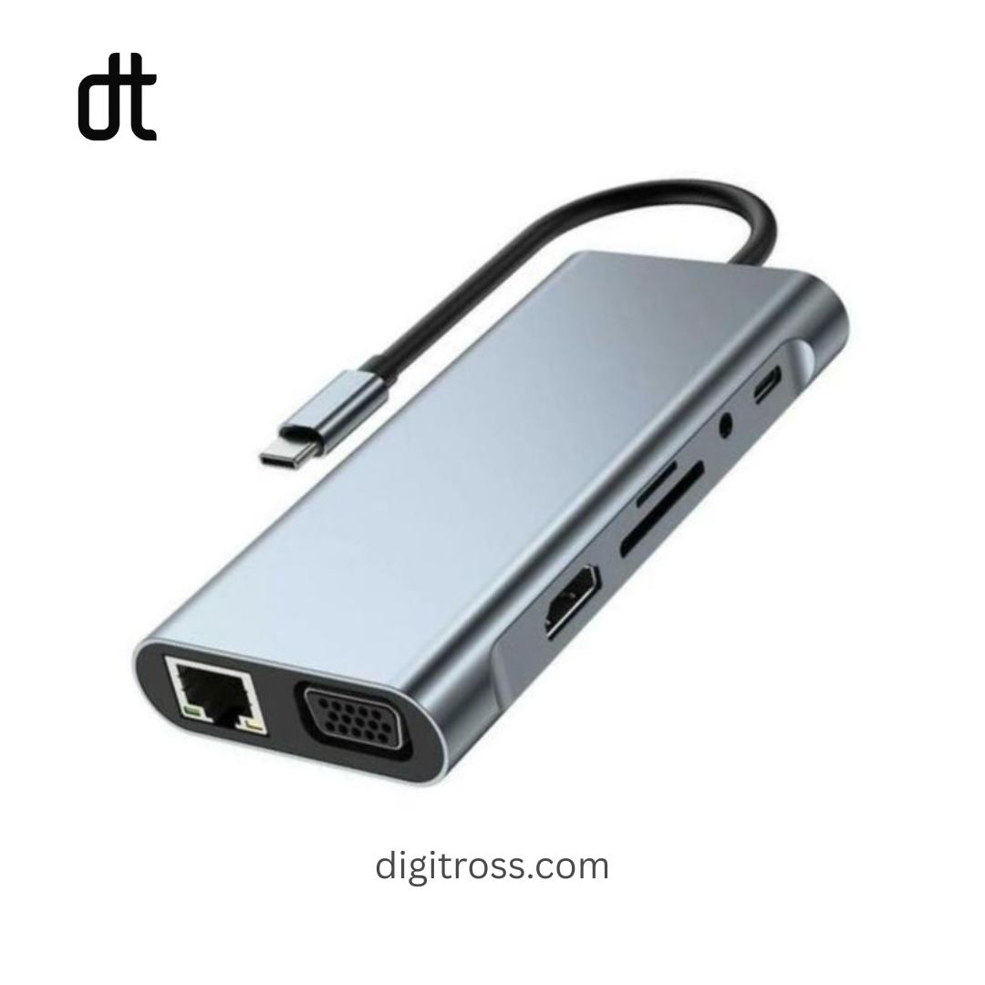 11 in 1 Type C Hub with 1x HDMI, 2x USB A, 2x USB C, RJ45 Ethernet, SD TF Card Reader for Mac Mini, Windows PC, Macbook, Laptop, Android_img_3