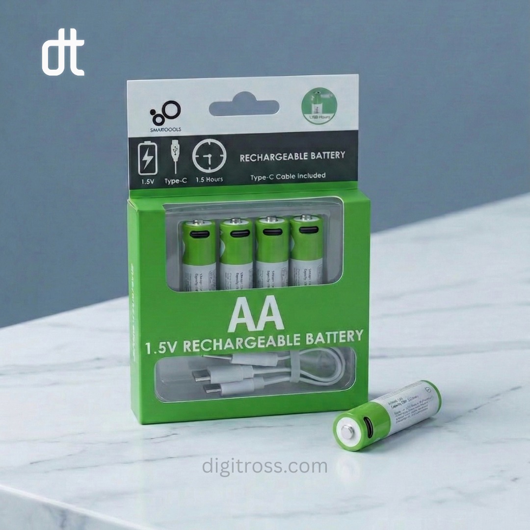 SmarToools RB40 Type-C Rechargeable Battery AA/AAA 4 Pcs Set (1.5V, 2600mWh)_img_1