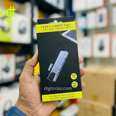 5-in-1 USB-C Hub Adapter with 4K HDMI, 3× USB 3.0 Ports & PD Charging – Multi-Port Expansion for Laptop, MacBook, Tablet & Smartphone_img_0