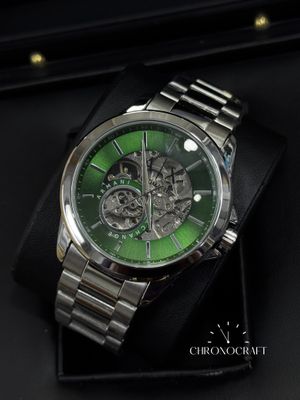 Armani Exchange Green Dial Automatic Skeleton AA_img_0