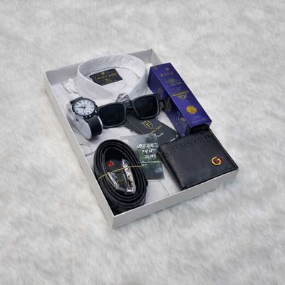White Shirt Gift Combo Set For Men_img_0
