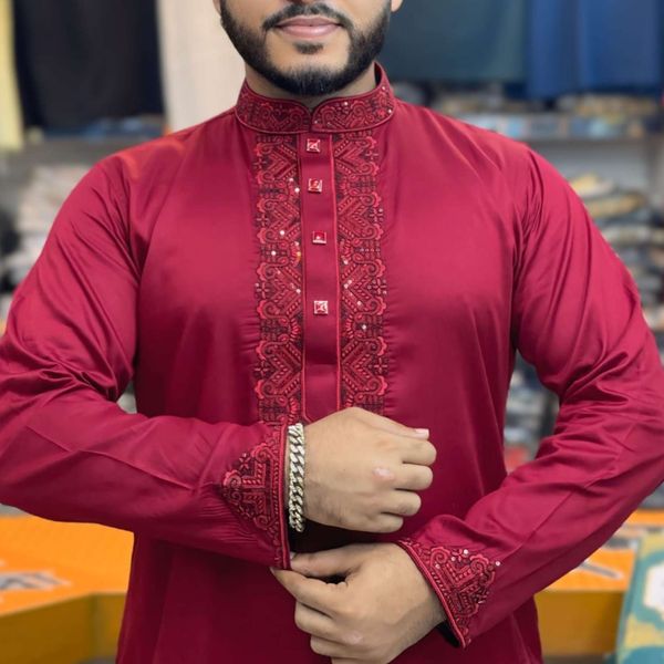 Cot Sequence Embroidery Panjabi