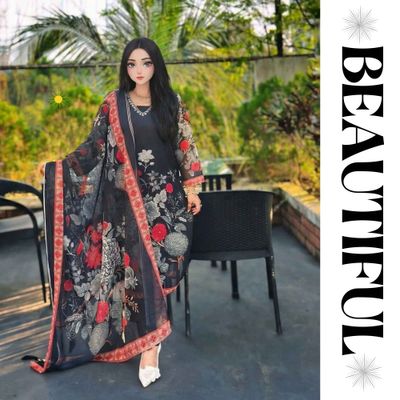 Elegant Black Floral Three-Piece_img_2