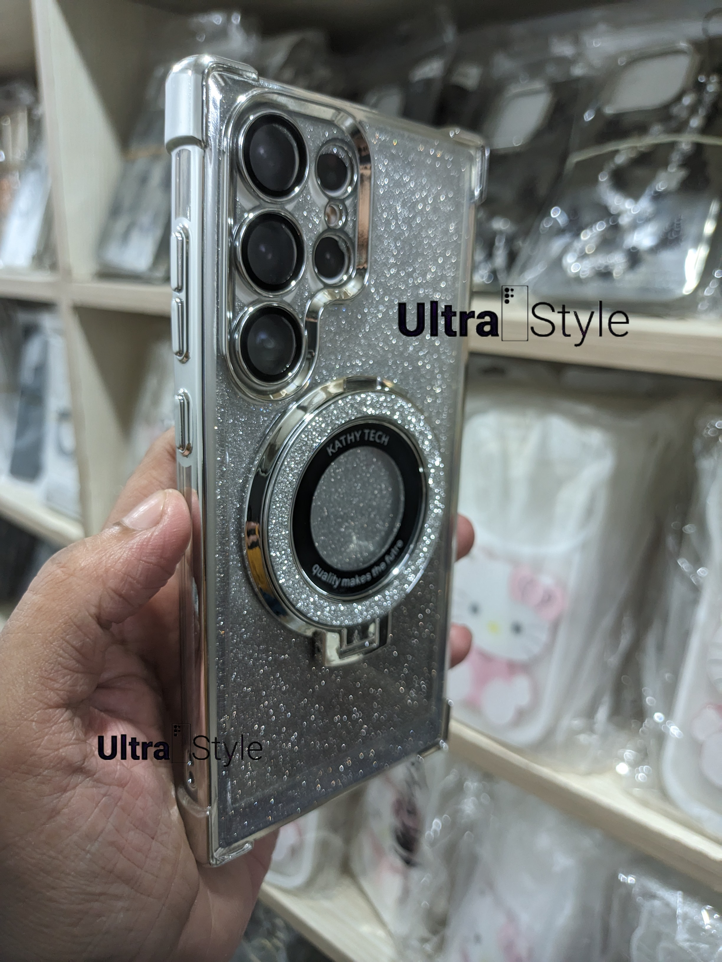 Glittery Ladies Coinel Stand Case For Samsung Ultra Series_img_3