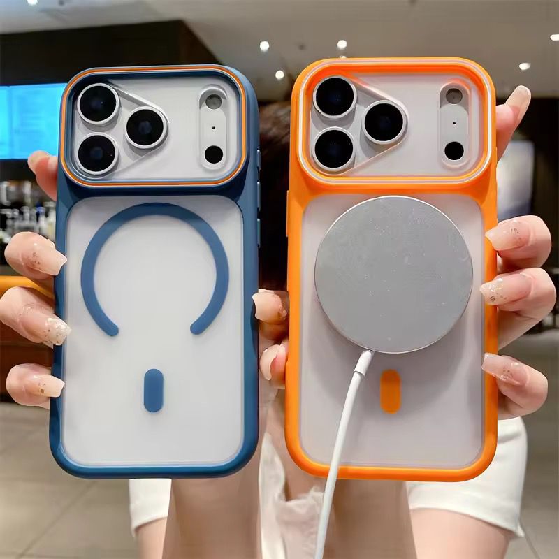 Triangular Camera Edge Matte MagSafe Anti-Shock cases_img_4