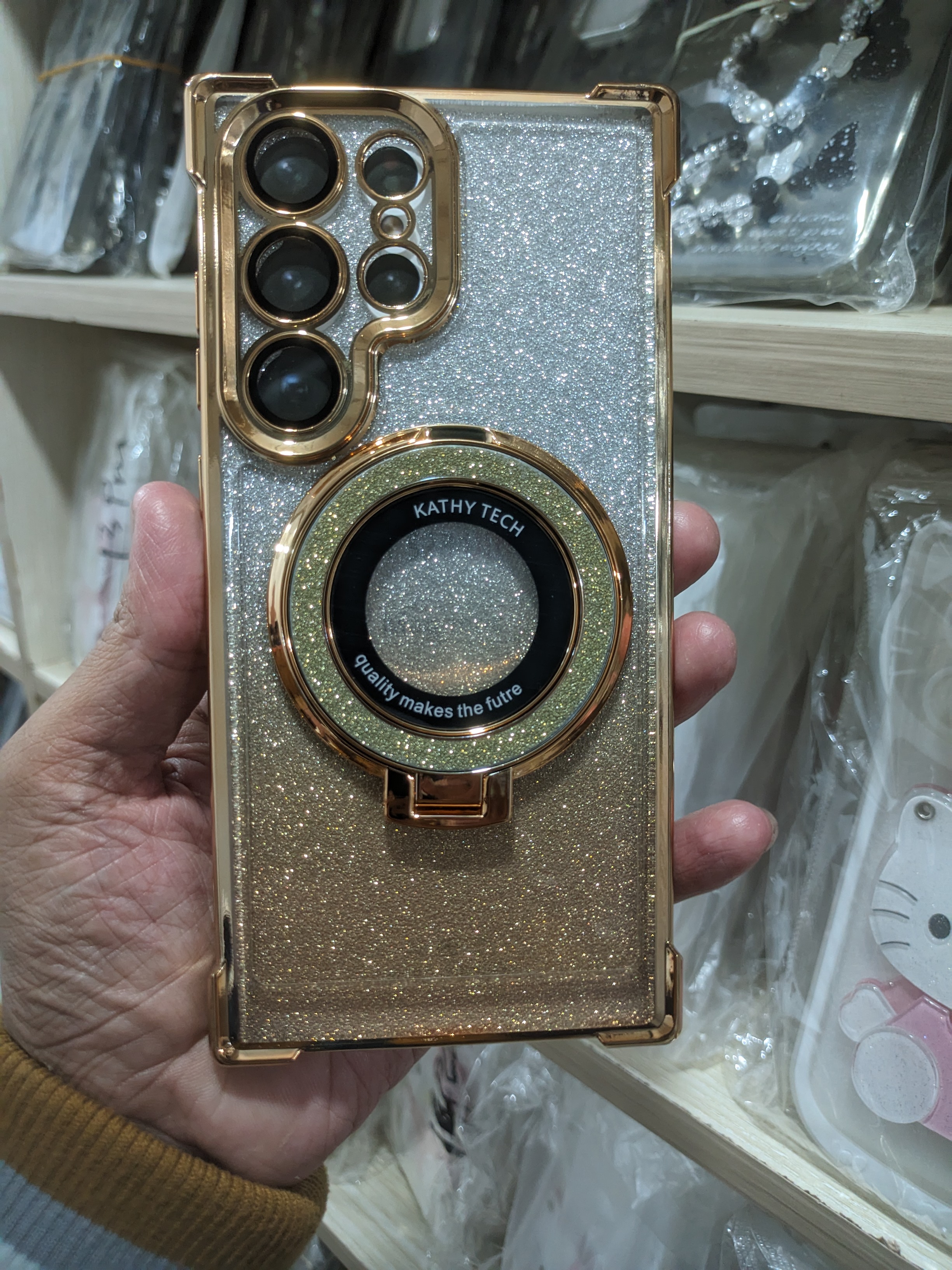 Glittery Ladies Coinel Stand Case For Samsung Ultra Series_img_6