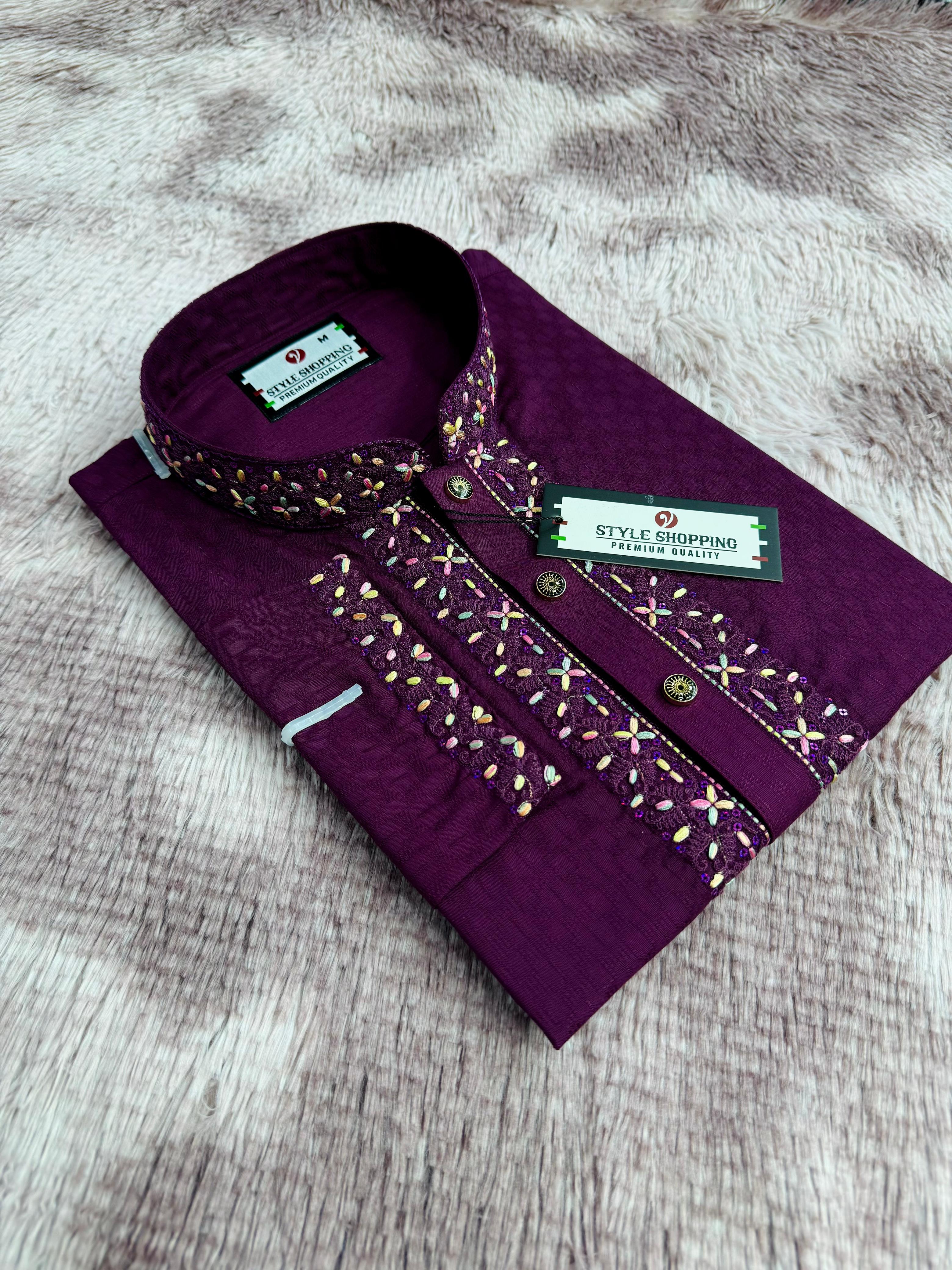 Eid Collection 2026 Purple Sequence Embroidery Punjabi_img_2