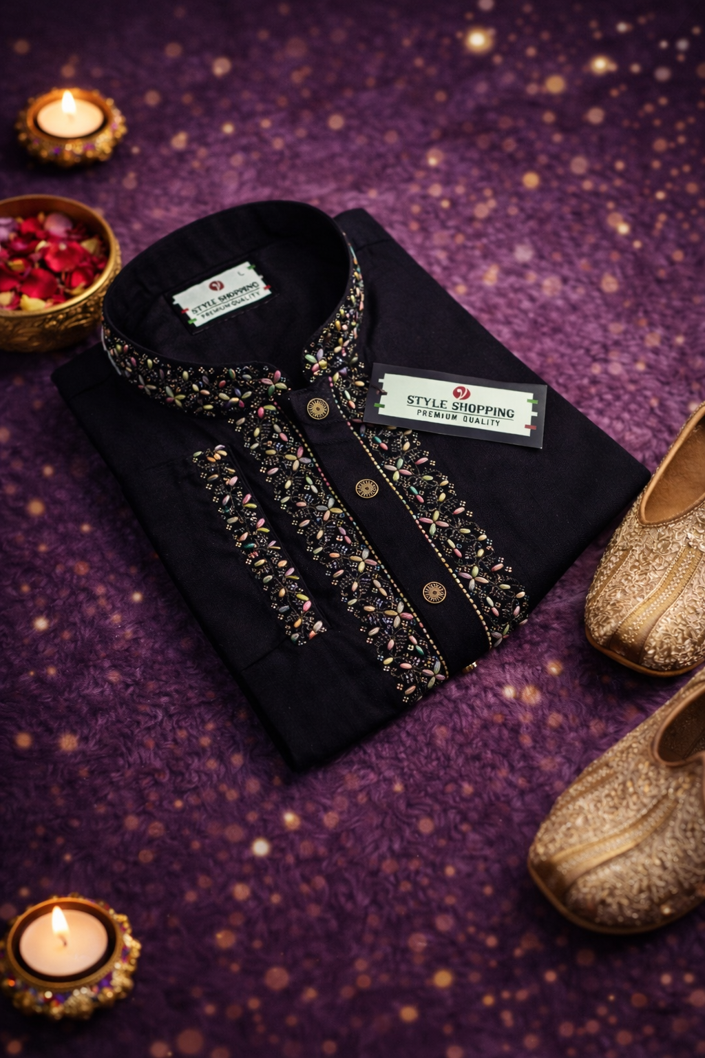 Eid Collection 2026 Black Sequence Embroidery Punjabi_img_1