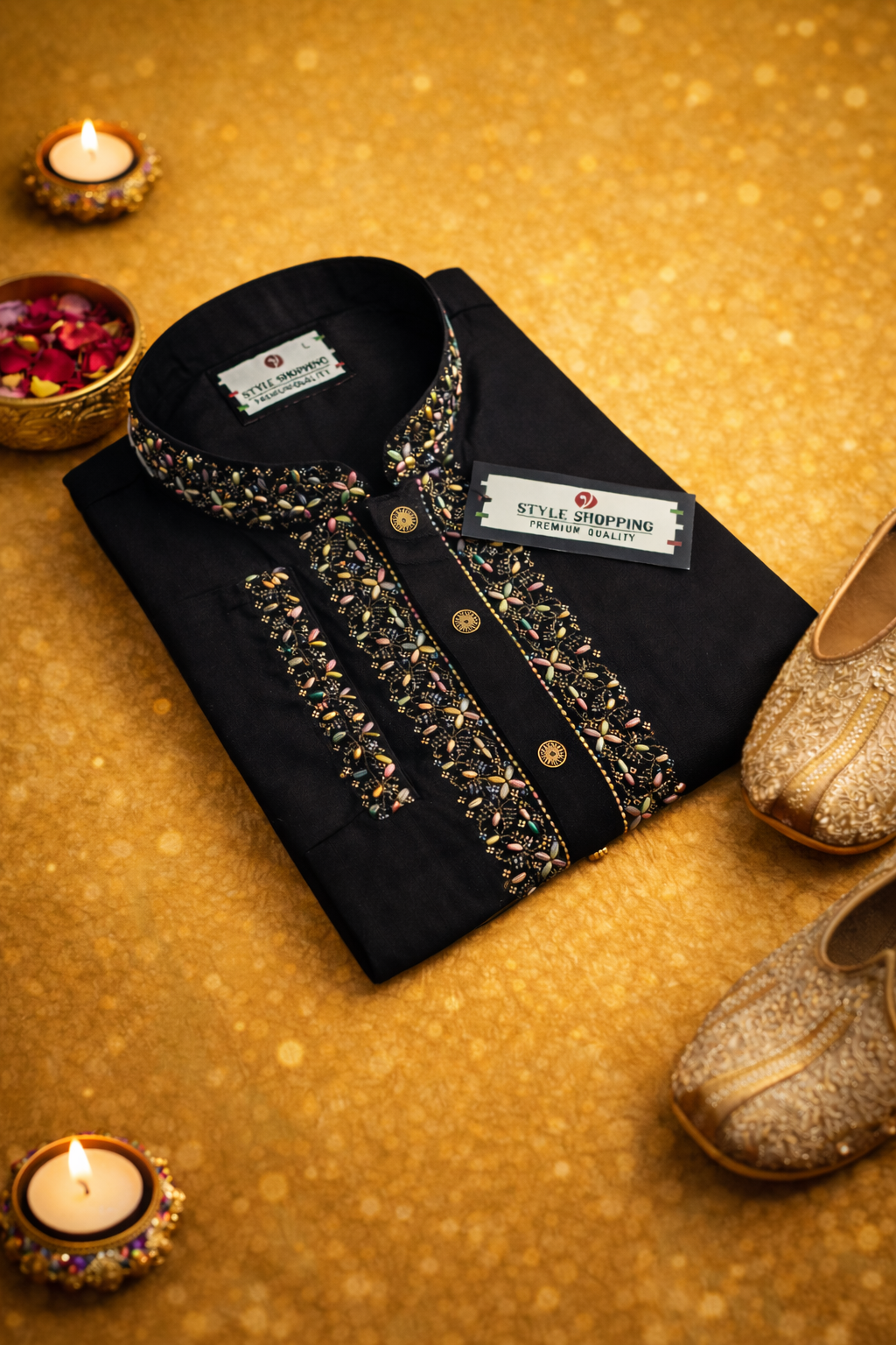 Eid Collection 2026 Black Sequence Embroidery Punjabi_img_0