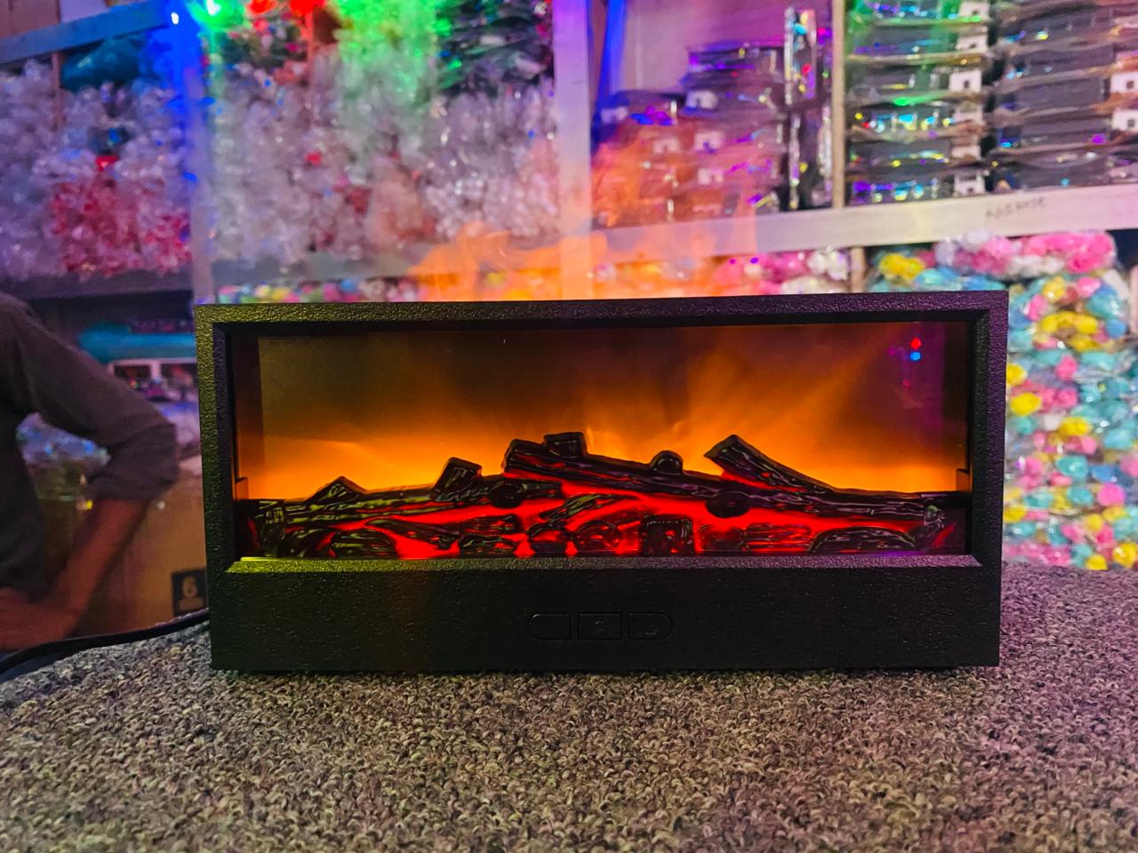 Led Light Flame Fireplace Aroma Diffuser Humidifier_img_1