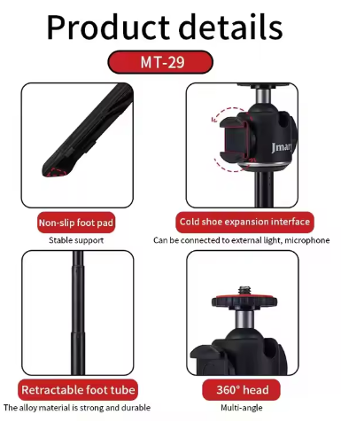 Jmary MT-29 Portable Mini Tripod_img_2