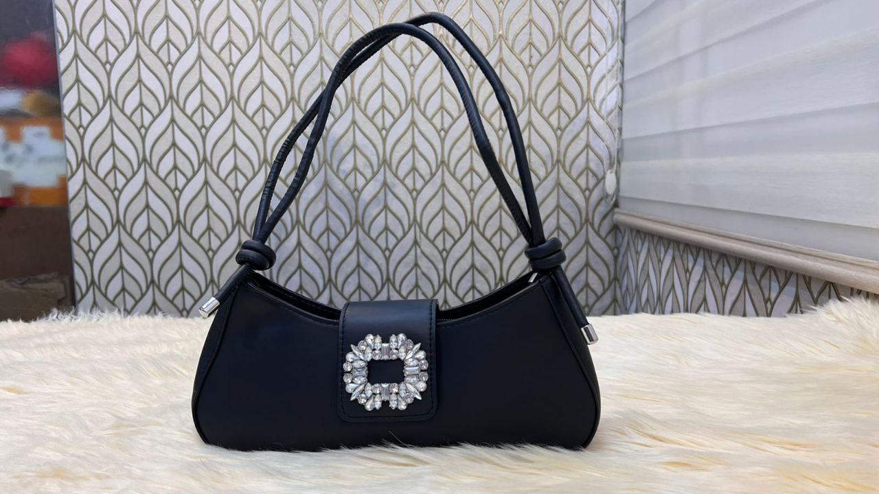 Women's Trendy Square Buckle PU Leather Shoulder Bag - Versatile Underarm Style-RM111_img_4