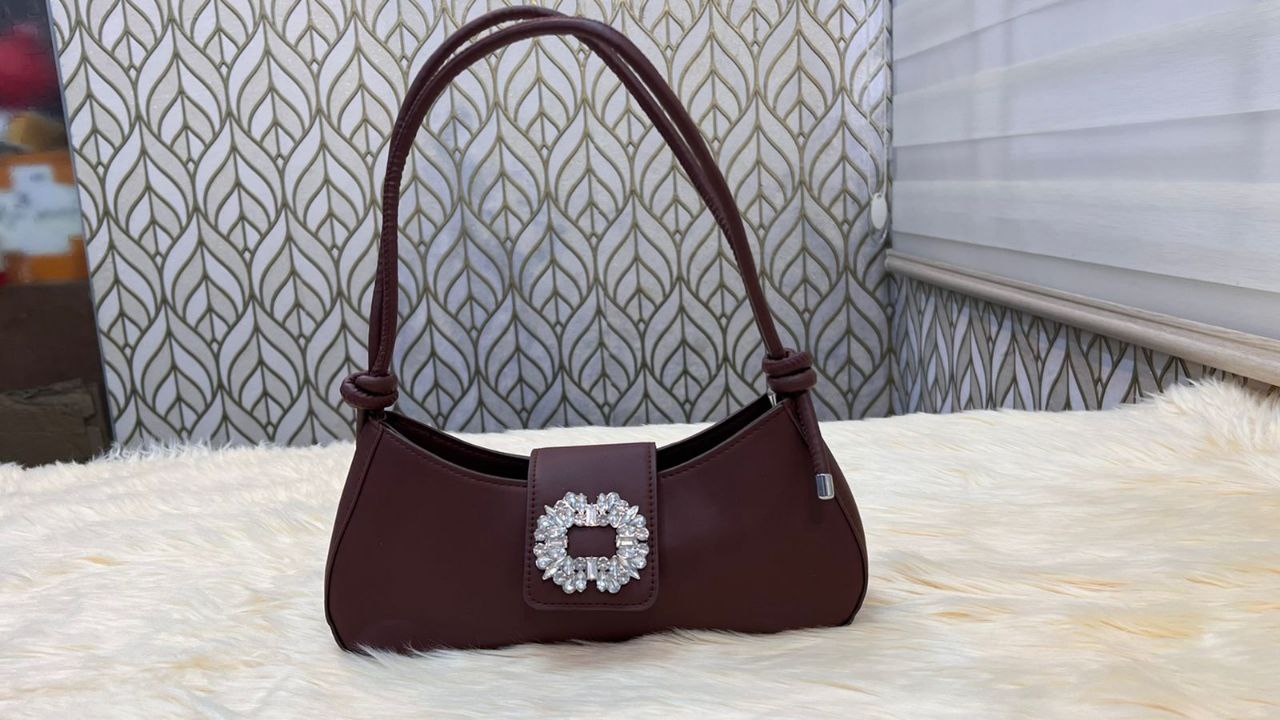 Women's Trendy Square Buckle PU Leather Shoulder Bag - Versatile Underarm Style-RM111_img_6