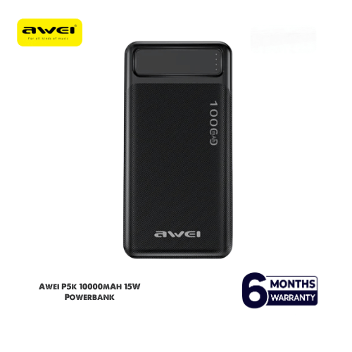 Awei P5k 10000mah 18w Mini Portable Polymer Fast Charging Powerbank