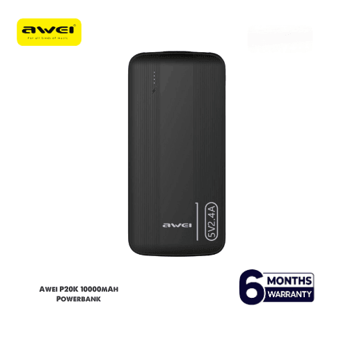 Awei P20K 10000mAh Powerbank 2.4A Slim PowerBank Dual Output_img_0