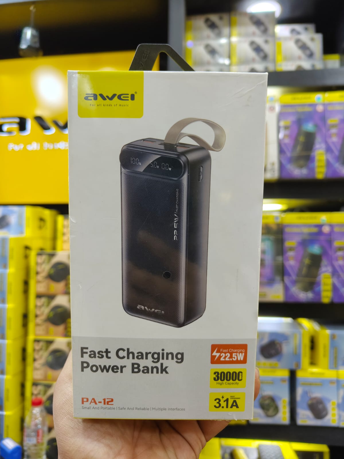Awei PA-12 30000mah 22.5W PD Supported Fast Charging Powerbank_img_1