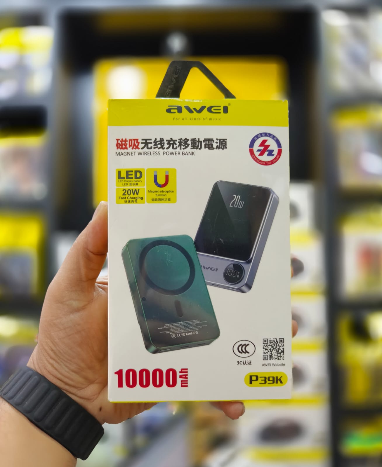 Awei P39k 10000mah 20w PD wireless magnetic PowerBank_img_1