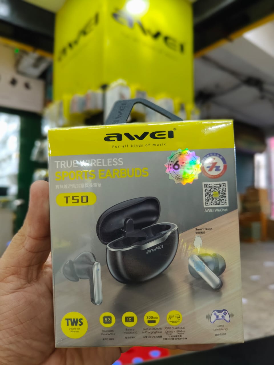 Awei T50 Wireless Headphones Bluetooth 5.3 Earbuds With Mic_img_1